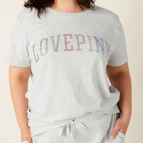 PINK BY Victoria's Secret Rainbow Shine T-Shirt - Picture 4 of 9